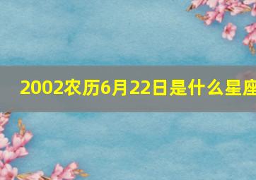 2002农历6月22日是什么星座