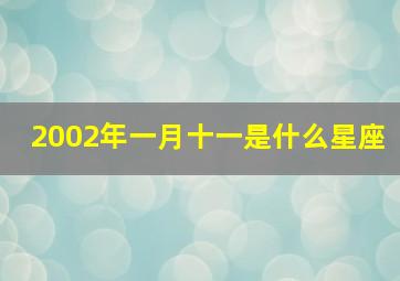 2002年一月十一是什么星座