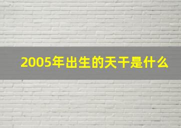 2005年出生的天干是什么