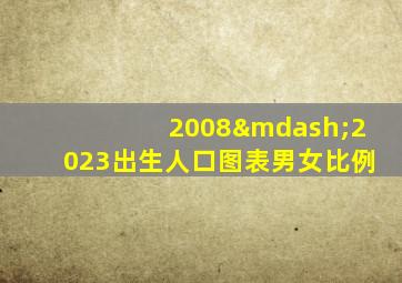 2008—2023出生人口图表男女比例