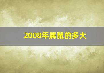 2008年属鼠的多大