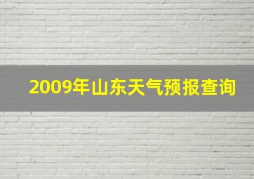 2009年山东天气预报查询