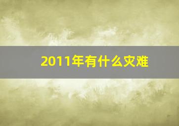 2011年有什么灾难