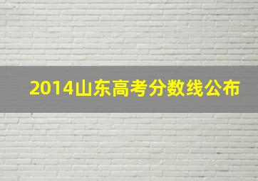 2014山东高考分数线公布