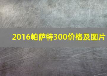 2016帕萨特300价格及图片