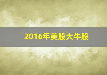 2016年美股大牛股