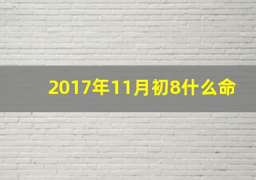 2017年11月初8什么命