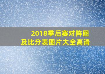 2018季后赛对阵图及比分表图片大全高清