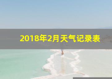 2018年2月天气记录表