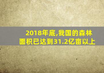 2018年底,我国的森林面积已达到31.2亿亩以上