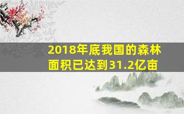 2018年底我国的森林面积已达到31.2亿亩