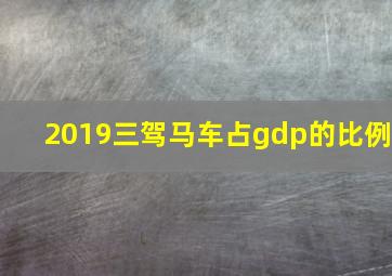 2019三驾马车占gdp的比例