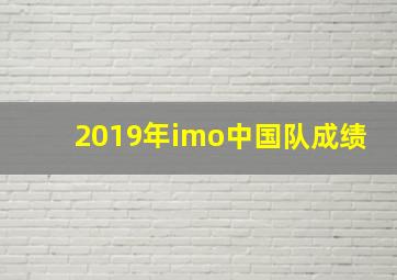 2019年imo中国队成绩