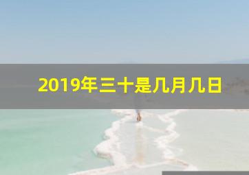 2019年三十是几月几日