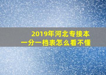 2019年河北专接本一分一档表怎么看不懂