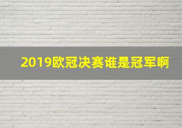 2019欧冠决赛谁是冠军啊