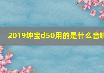 2019绅宝d50用的是什么音响