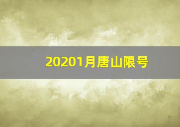 20201月唐山限号