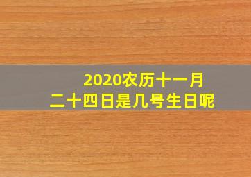 2020农历十一月二十四日是几号生日呢