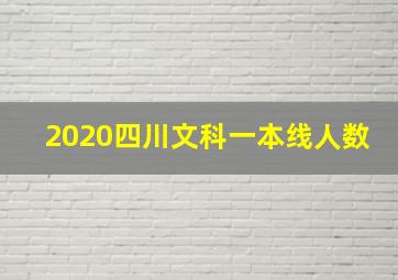 2020四川文科一本线人数