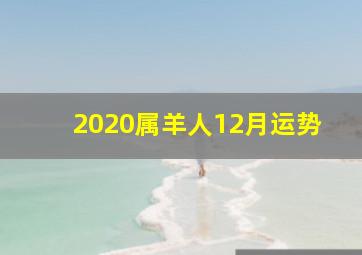 2020属羊人12月运势