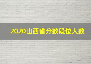 2020山西省分数段位人数