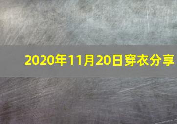 2020年11月20日穿衣分享