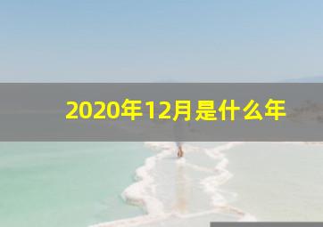 2020年12月是什么年