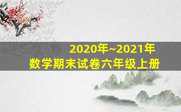 2020年~2021年数学期末试卷六年级上册