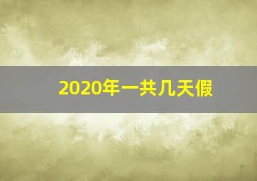 2020年一共几天假