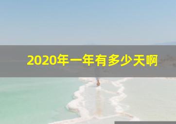 2020年一年有多少天啊