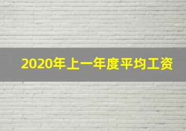 2020年上一年度平均工资