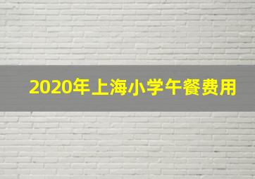 2020年上海小学午餐费用