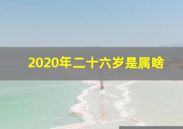 2020年二十六岁是属啥