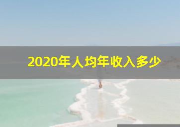 2020年人均年收入多少