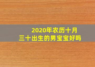 2020年农历十月三十出生的男宝宝好吗