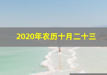 2020年农历十月二十三