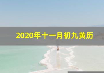 2020年十一月初九黄历