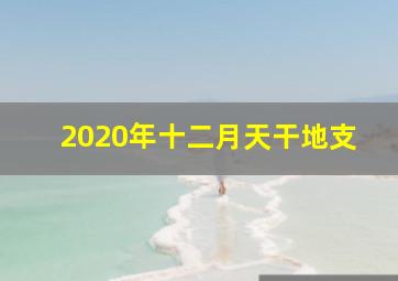 2020年十二月天干地支