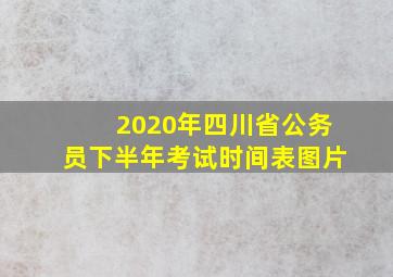 2020年四川省公务员下半年考试时间表图片