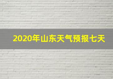 2020年山东天气预报七天