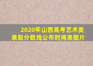 2020年山西高考艺术类录取分数线公布时间表图片