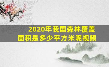 2020年我国森林覆盖面积是多少平方米呢视频