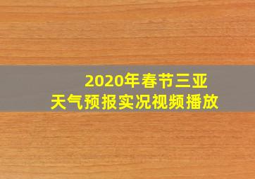 2020年春节三亚天气预报实况视频播放