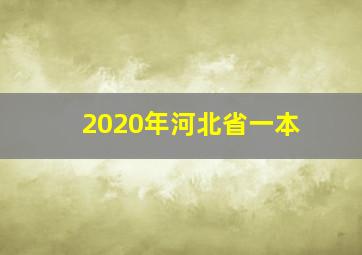 2020年河北省一本