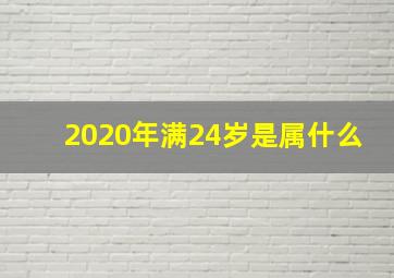 2020年满24岁是属什么