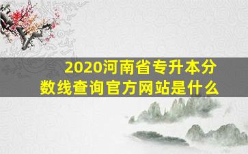 2020河南省专升本分数线查询官方网站是什么