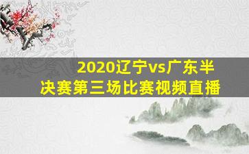 2020辽宁vs广东半决赛第三场比赛视频直播