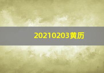 20210203黄历