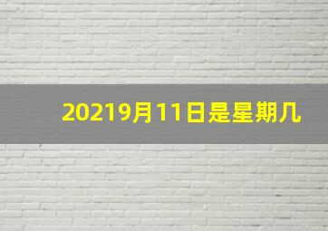 20219月11日是星期几